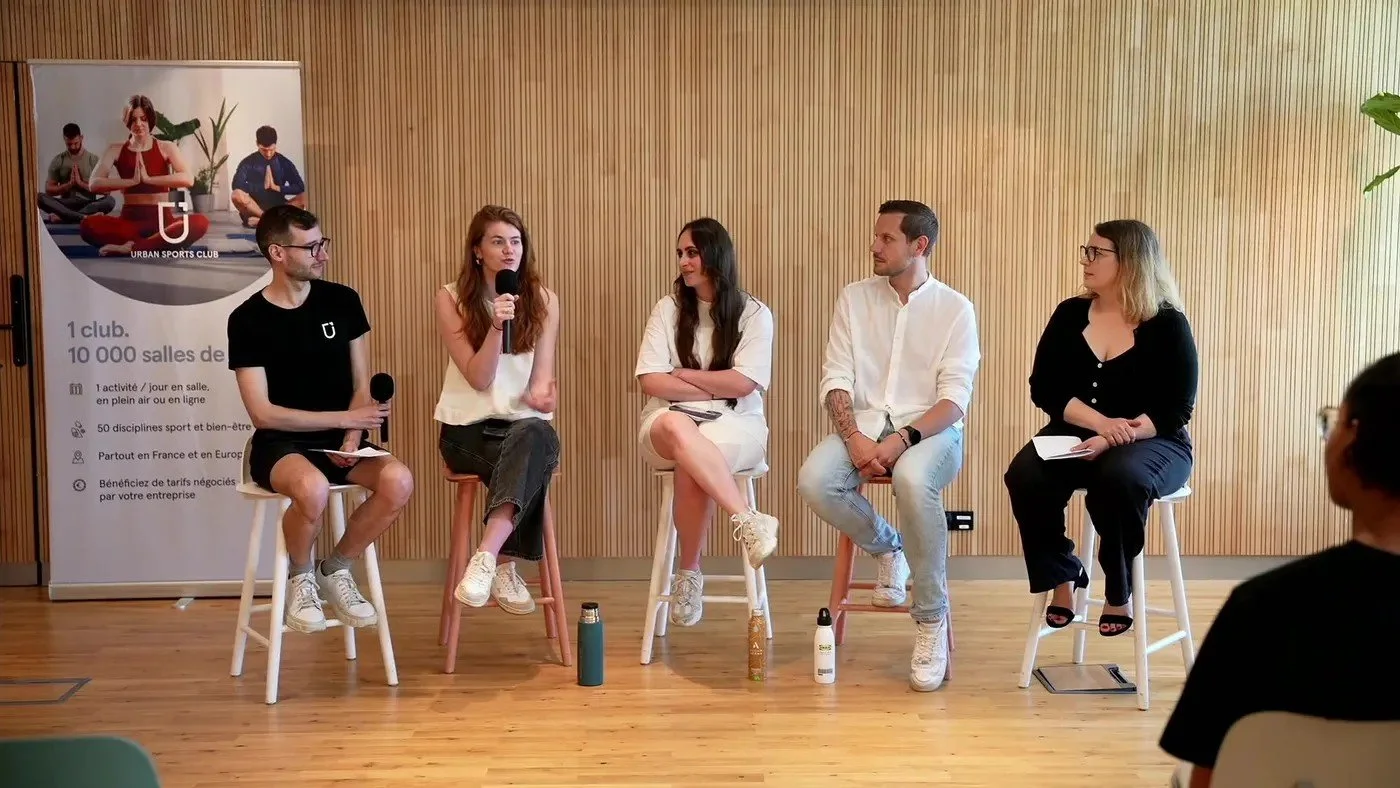 Table ronde Urban Sports Club diffusée en direct sur LinkedIn, agence live streaming Paris