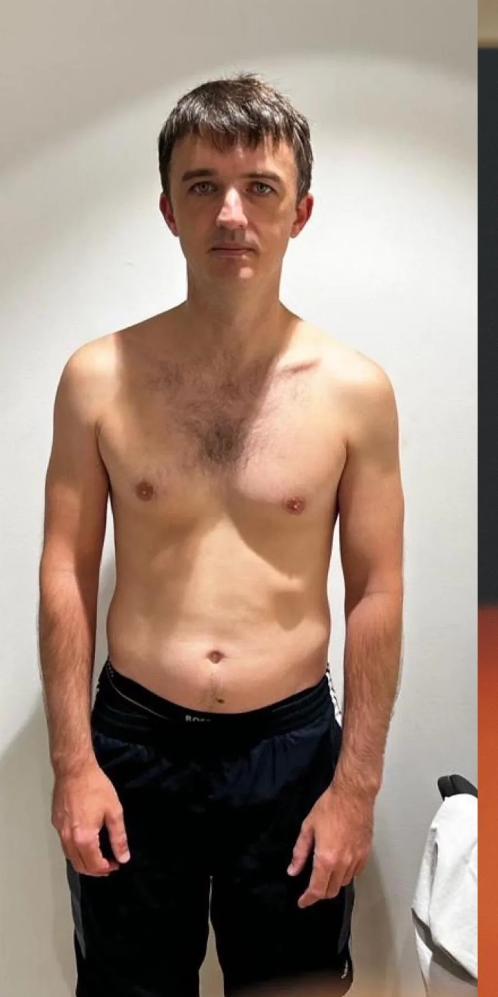 Nick before 12-week transformation