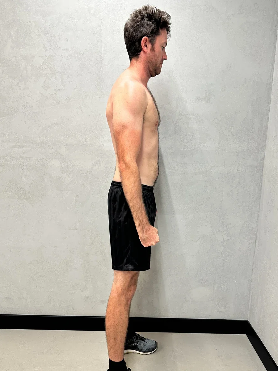 Nick M. after transformation side view Dubai