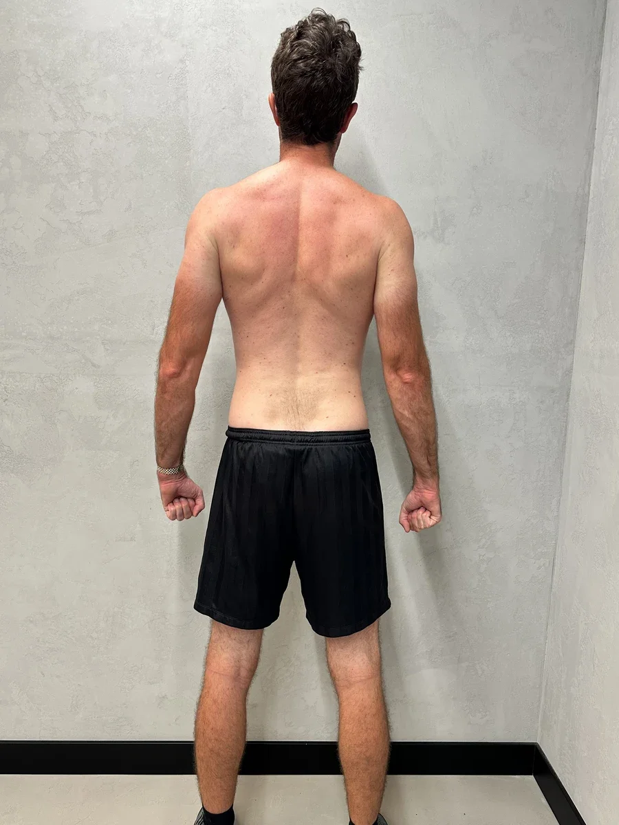 Nick M. after transformation back view Dubai