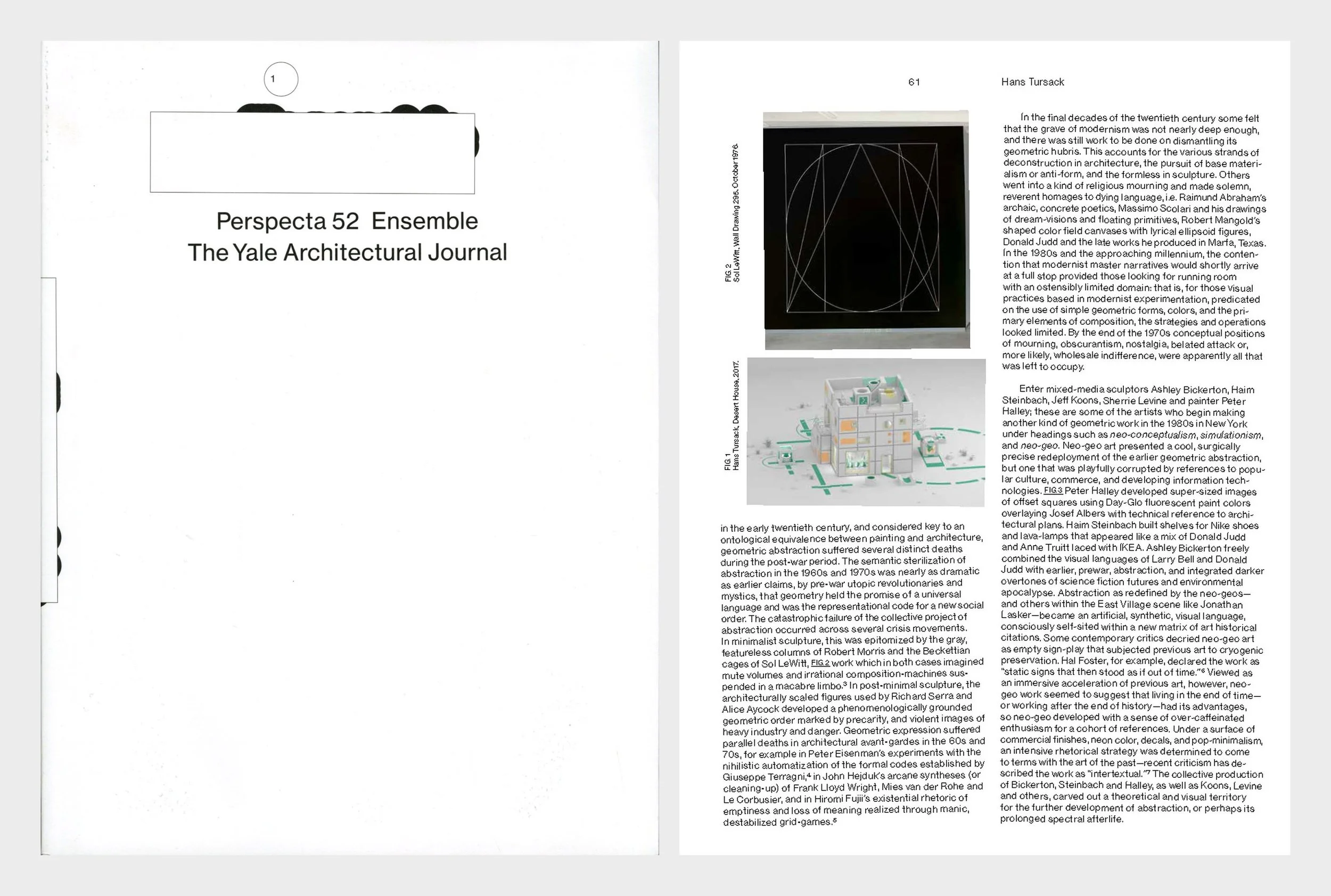 Late to the After Party, Perspecta 52: opening spread
