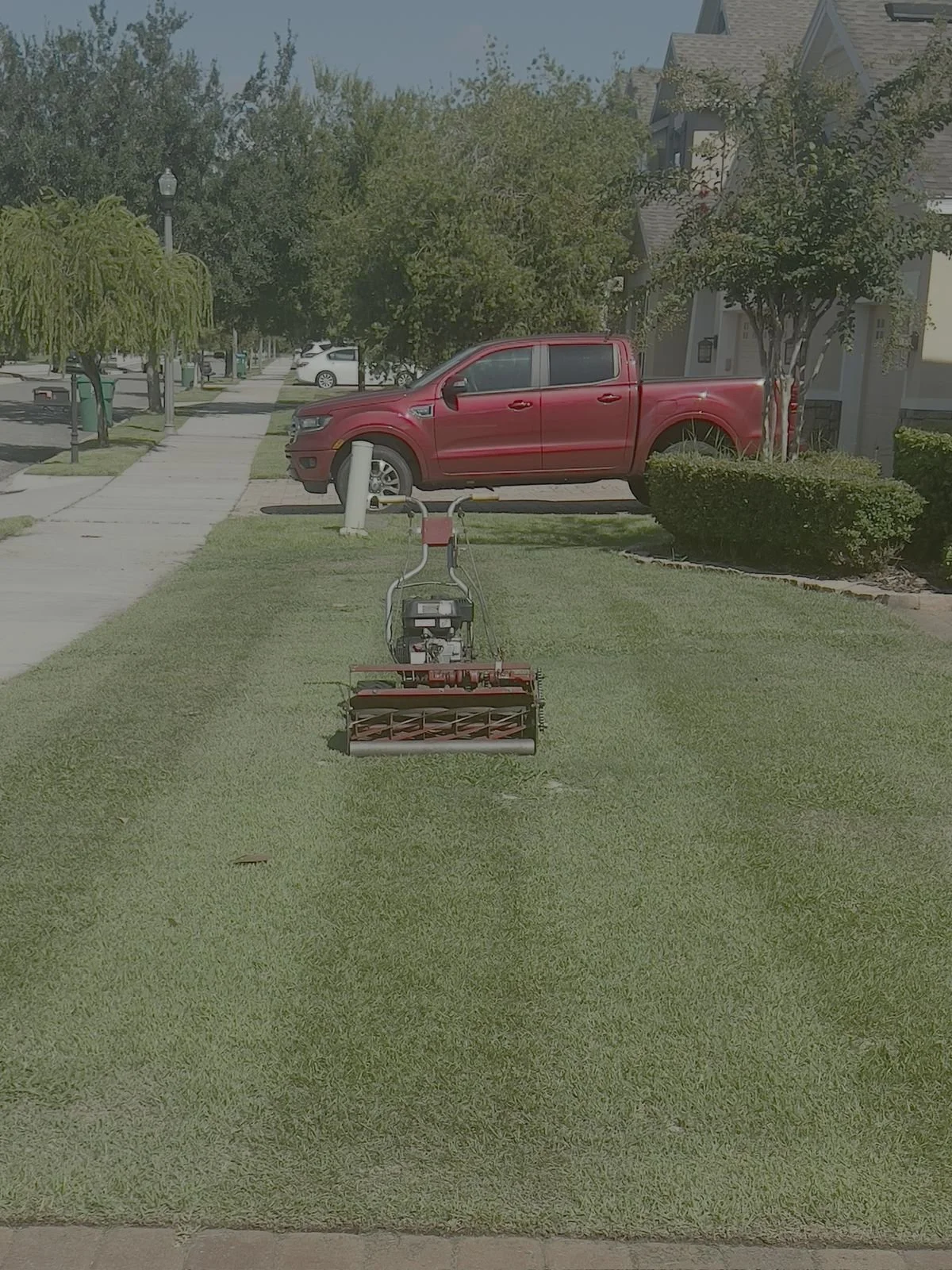 Zoysia perfect stripes on Seminole County residential lawn