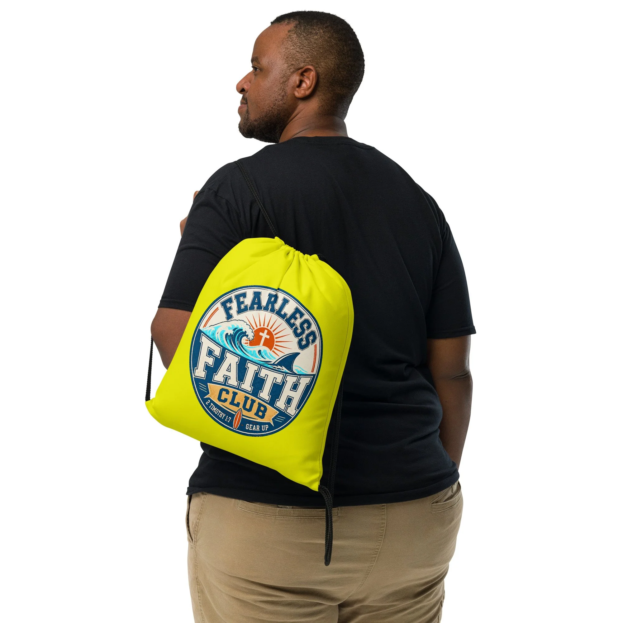 Fearless Faith Club Drawstring Bag — 2026 Team Shock Yellow