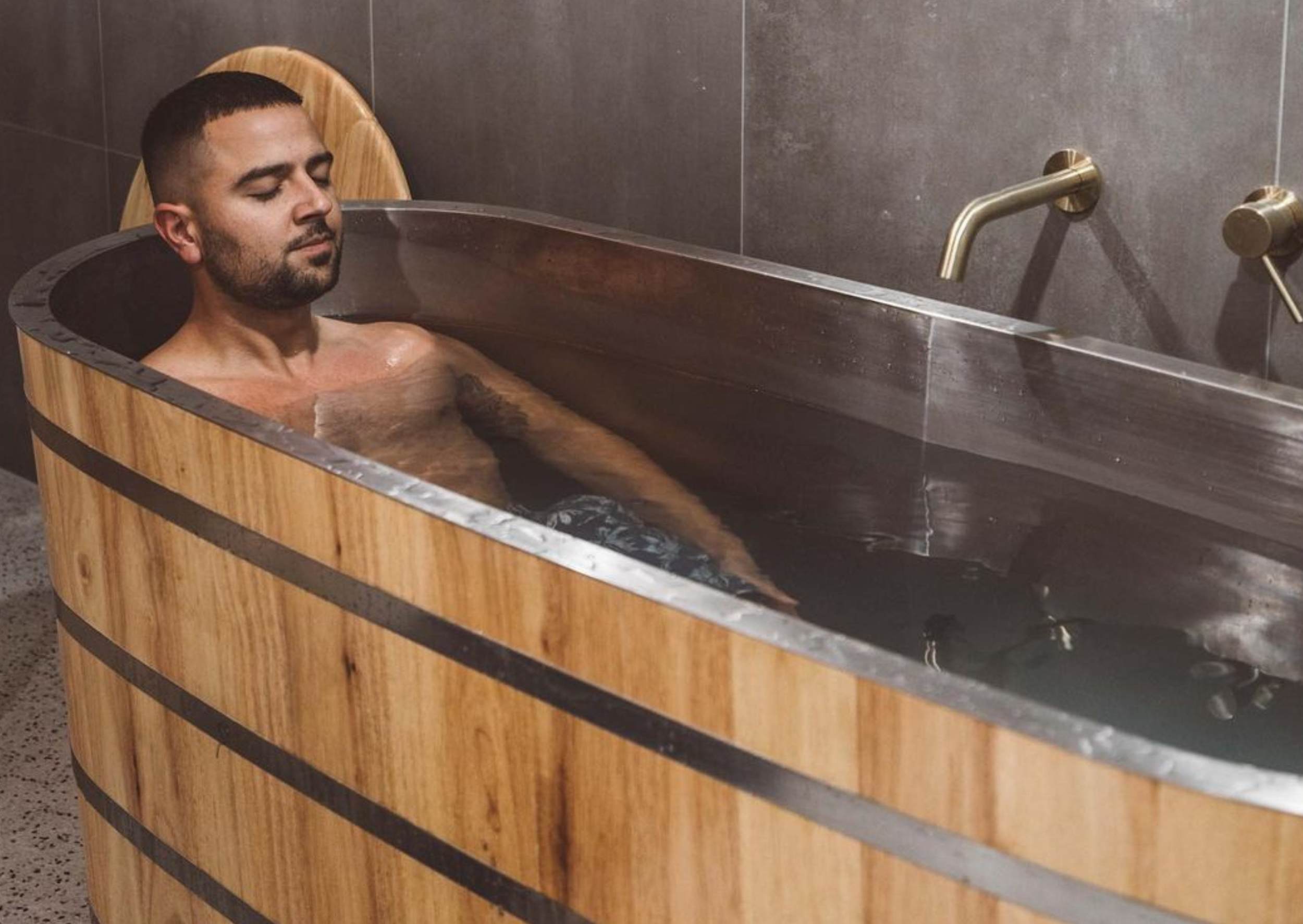Ice bath cold plunge at WYLD Newmarket