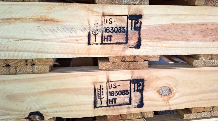 ISPM-15 heat-treated pallet stamp