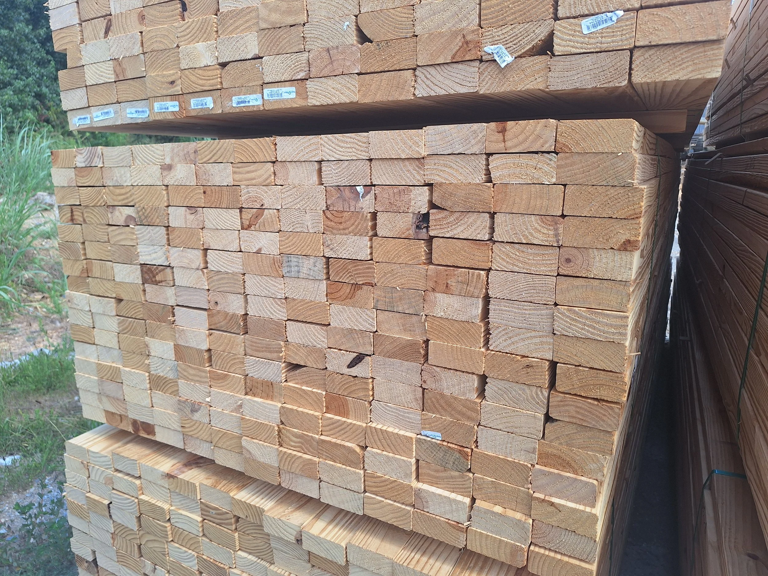 Stack of #3 high-quality lumber for custom pallets