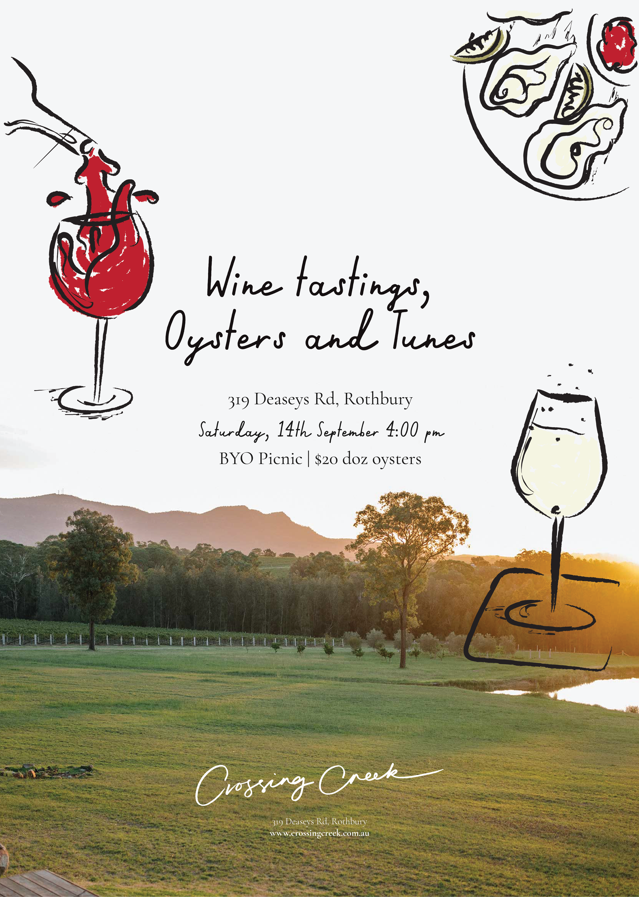 Crossing Creek event poster design