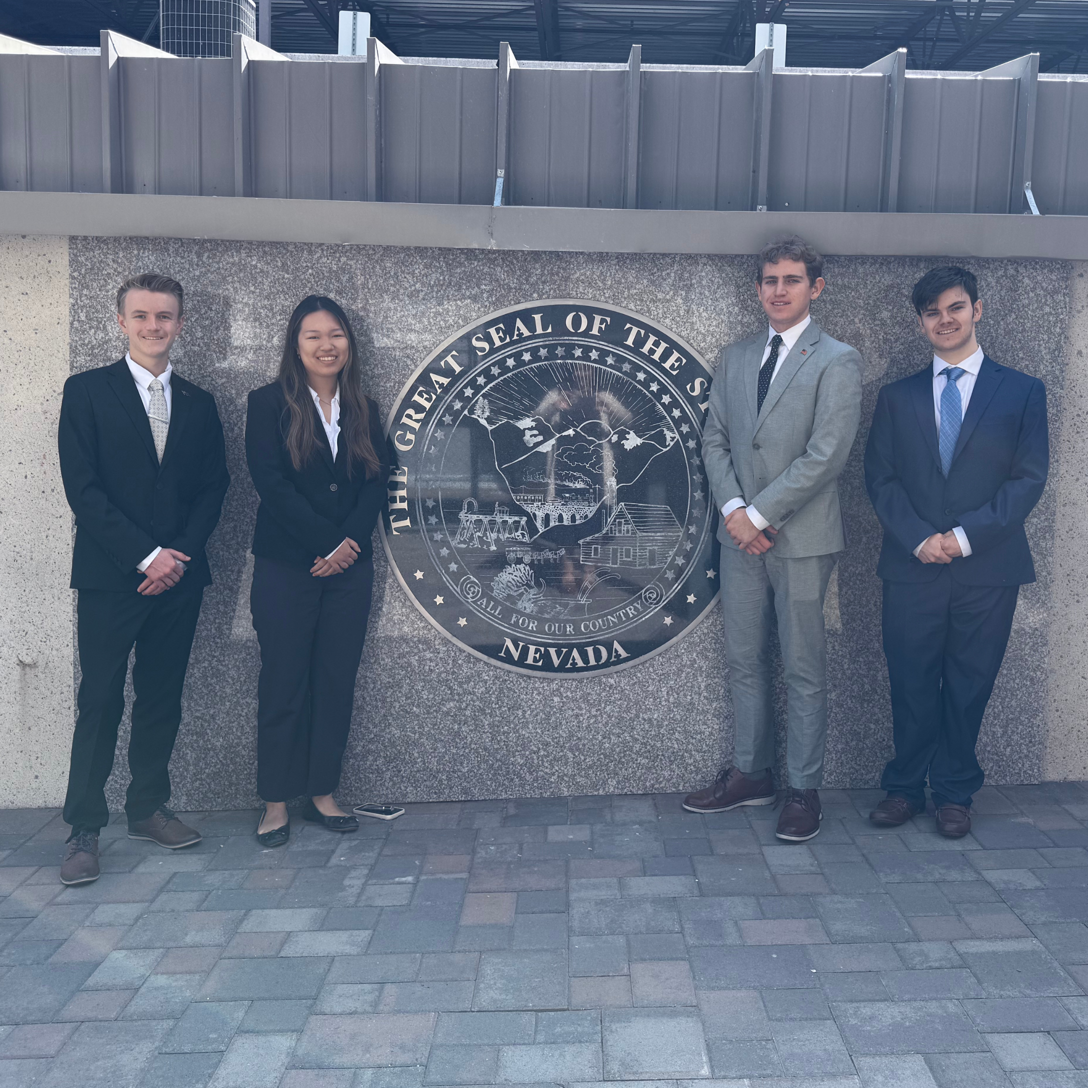 Nevada's United States Senate Youth Program delegates during their tour of the Nevada Legislature and State Capitol in Carson City.