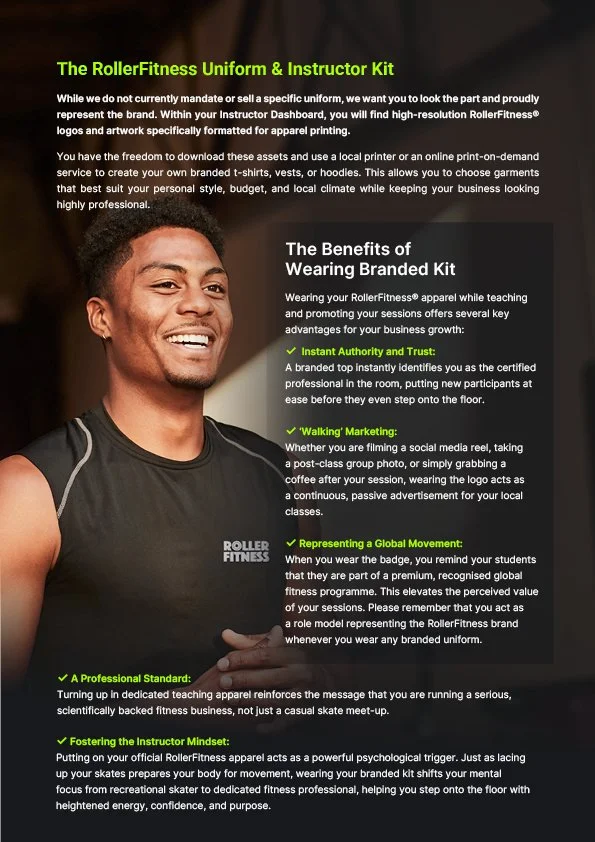 RollerFitness Certified Instructor Handbook, page 9