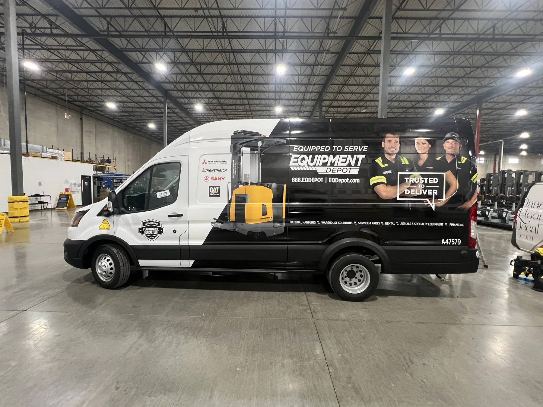 Equipment Depot: Service van graphics.