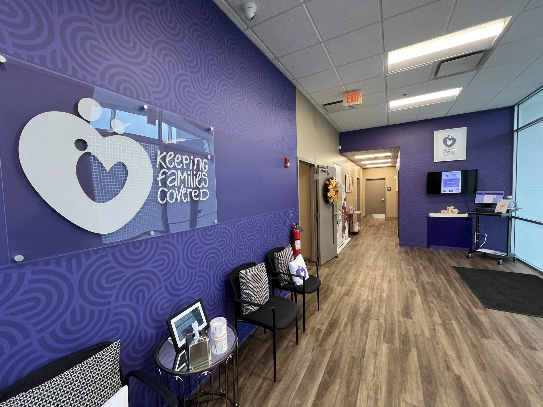 Keeping Families Covered: A welcoming branded interior.