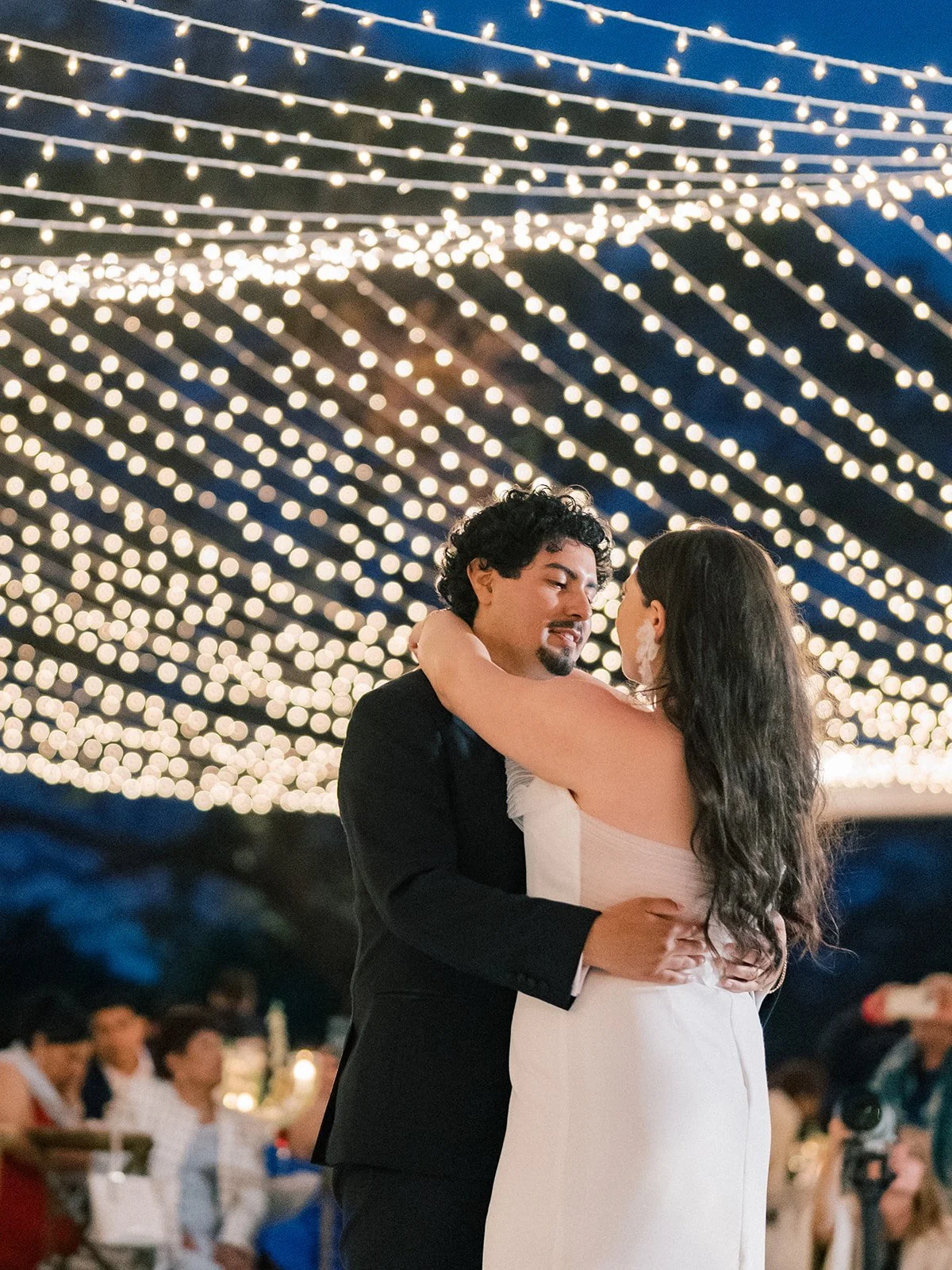 Twinkle lights at Grace and Alex wedding