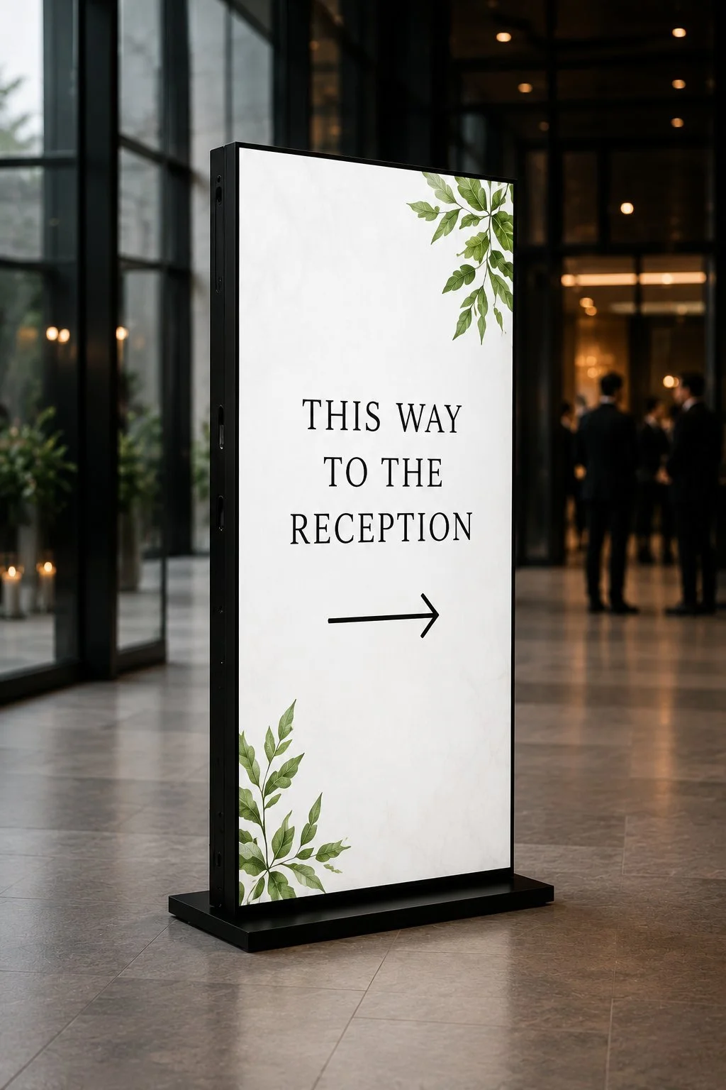 Modern botanical directional sign