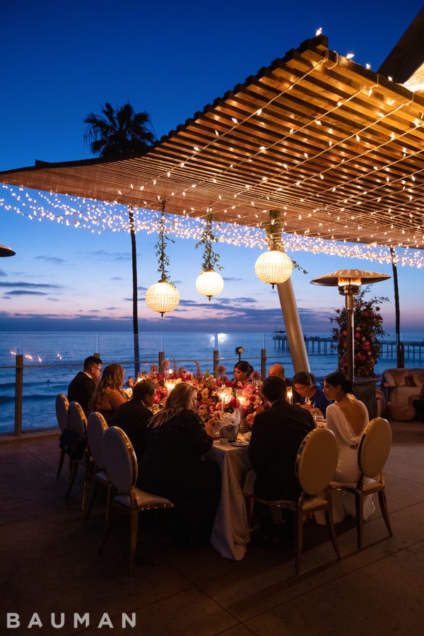 Twinkle light installation at Southern California event