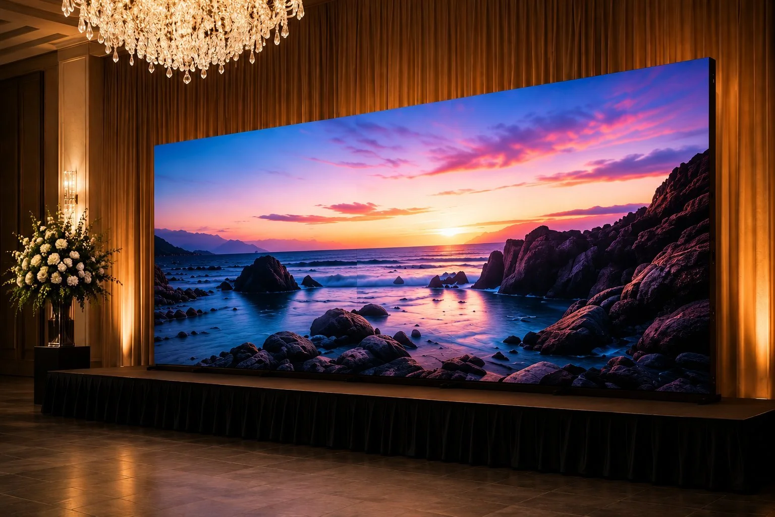 LED video wall stage backdrop