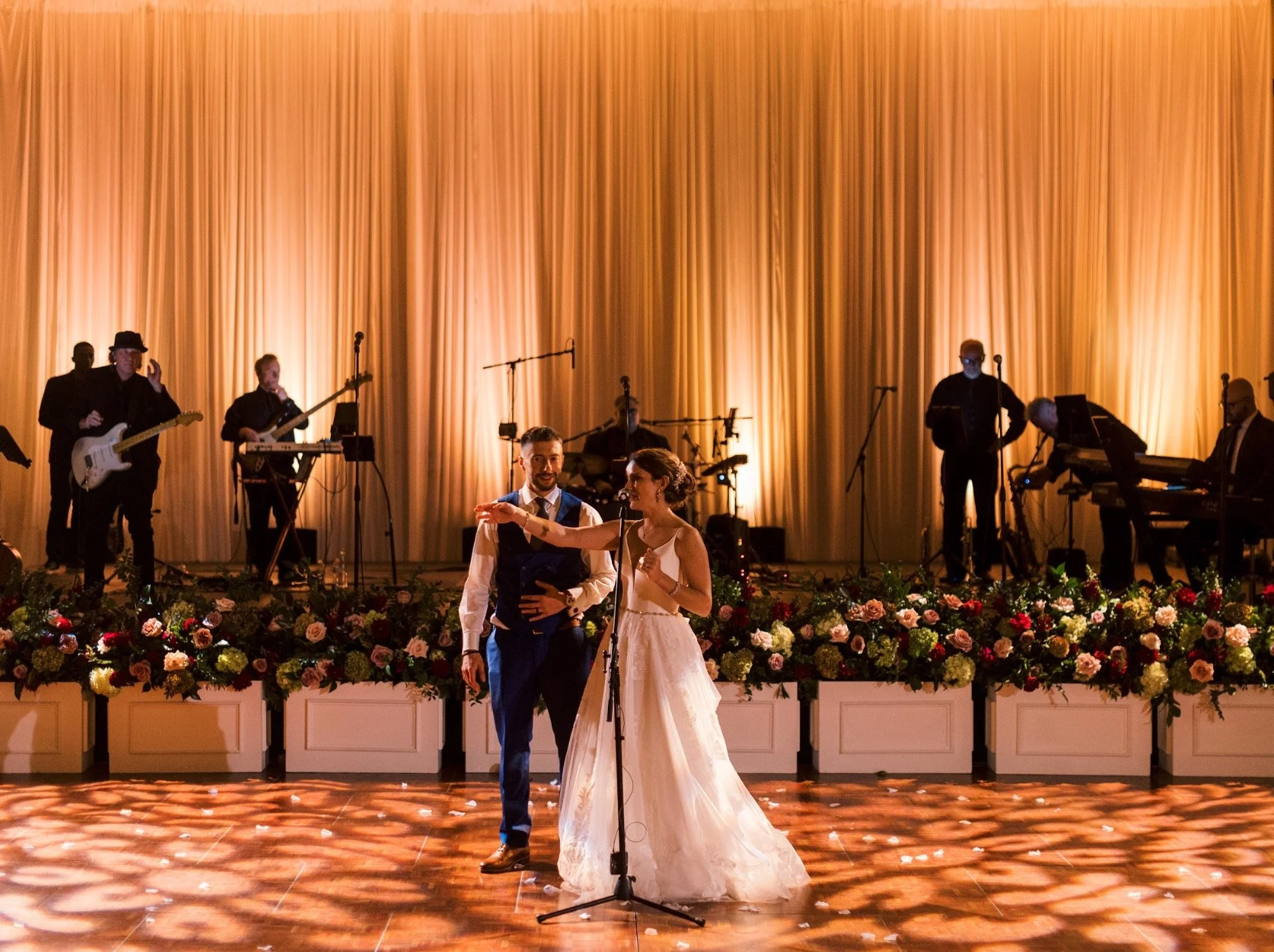 Uplighting at wedding reception