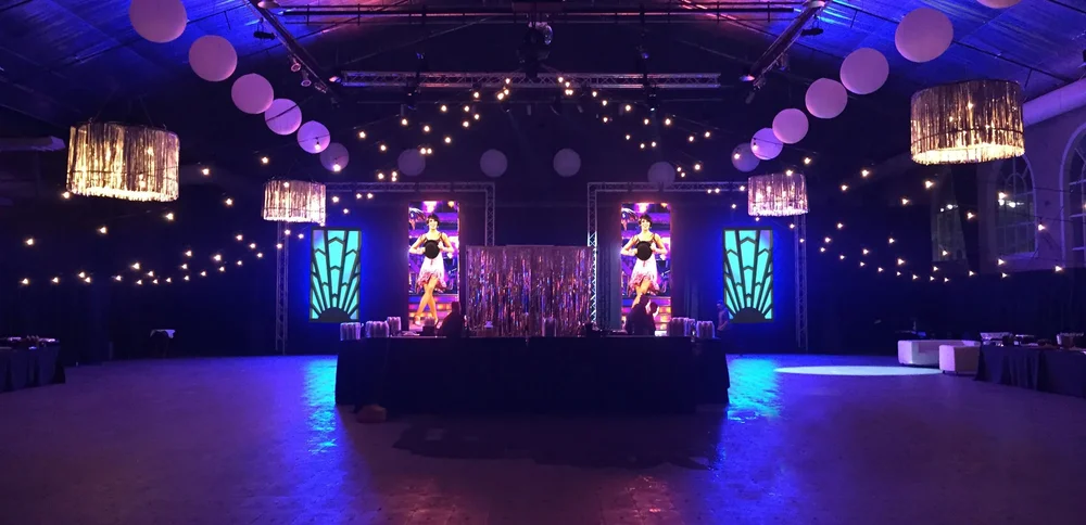 LED wall columns at immersive brand activation event