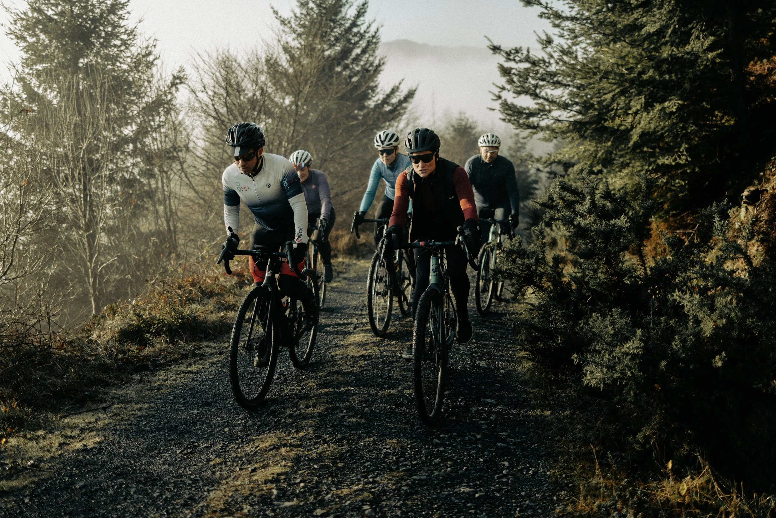 Gravel cyclists