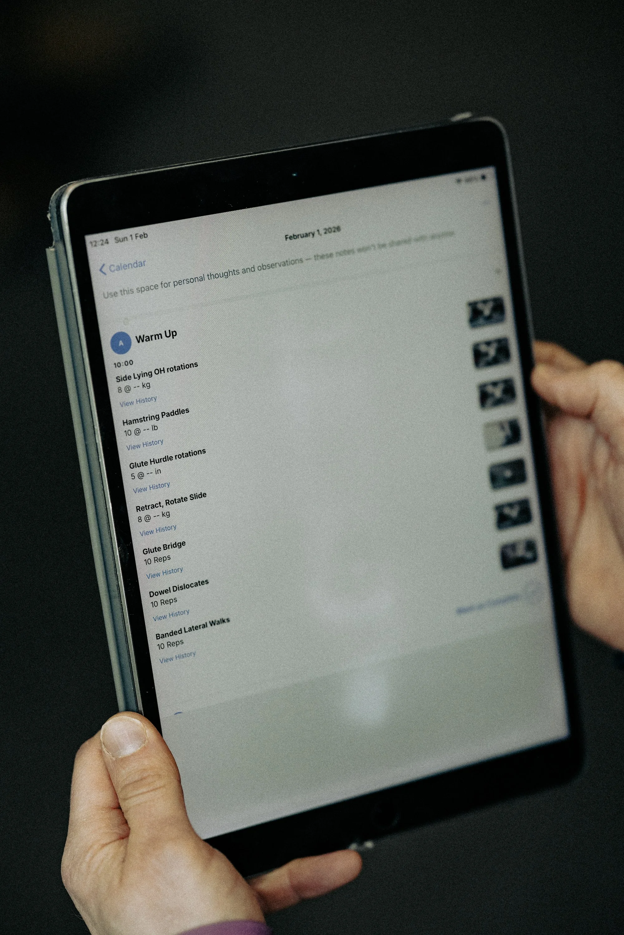 example of strength training plan on TrainingPeaks App