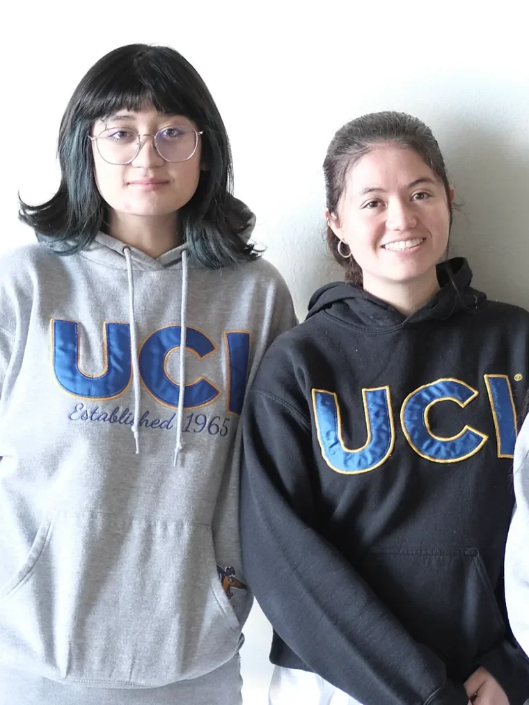 Budo Scholar students in UC Irvine sweatshirts over their gi pants
