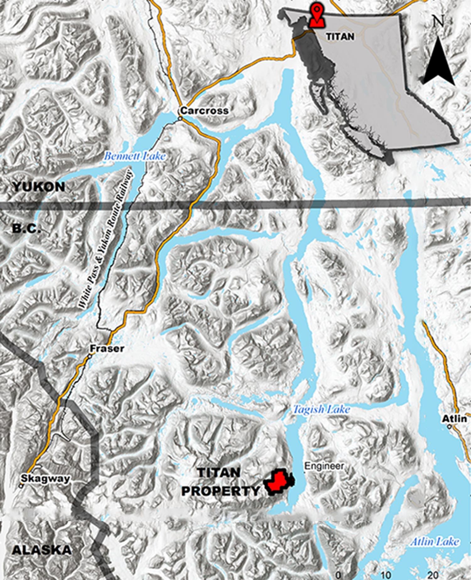 Location Map of the Titan Property