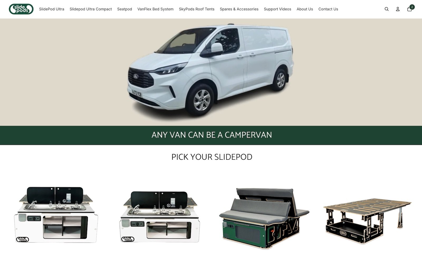 SlidePods Shopify store screenshot