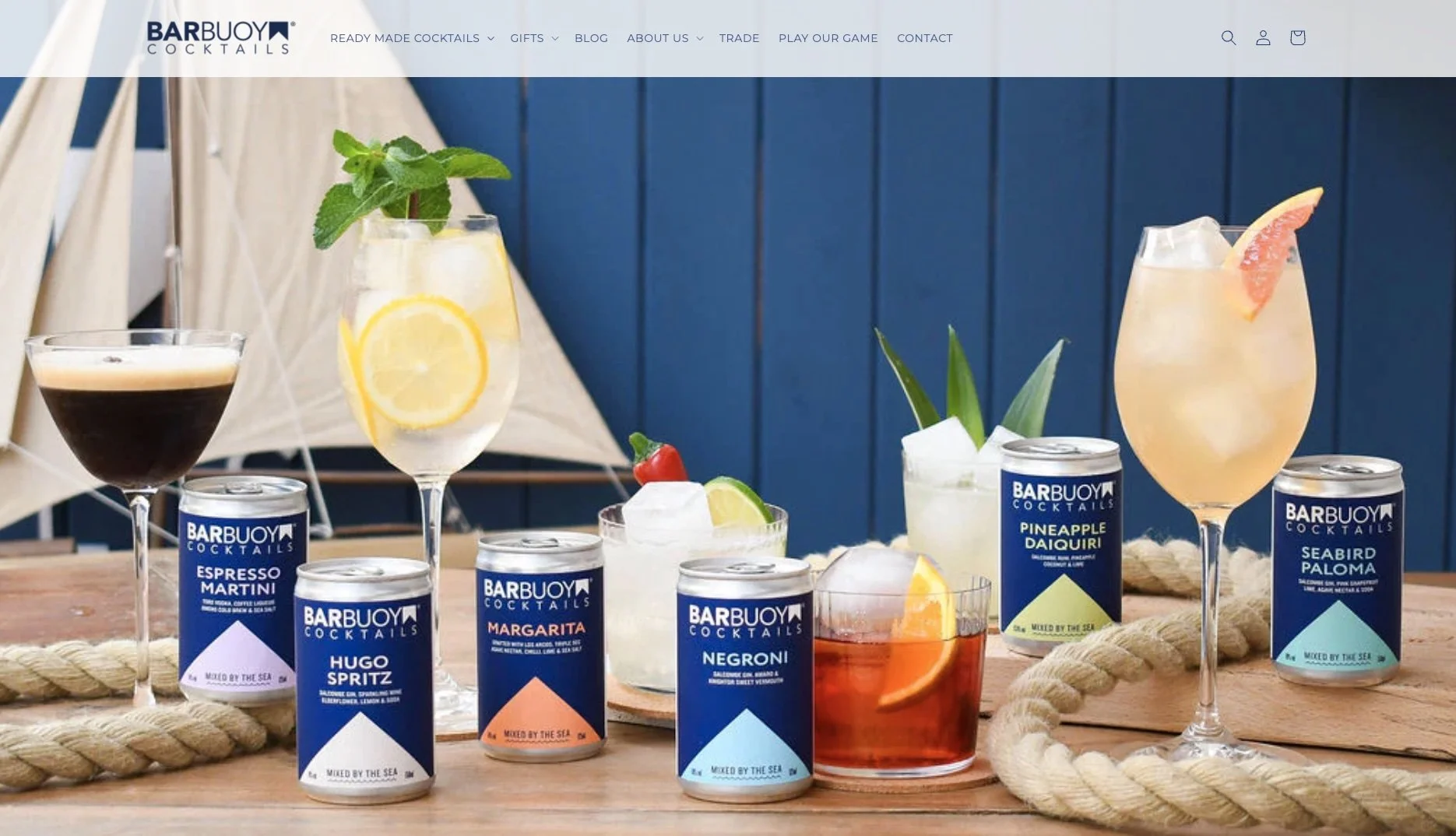 Barbuoy Cocktails Shopify store screenshot