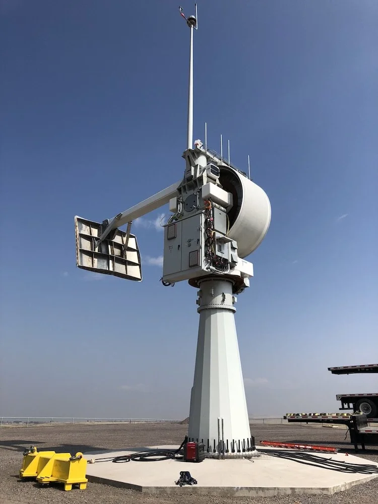 Completed ground station tower