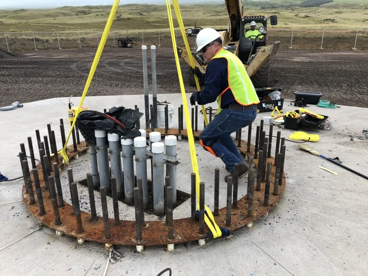 Foundation for a prototype tower