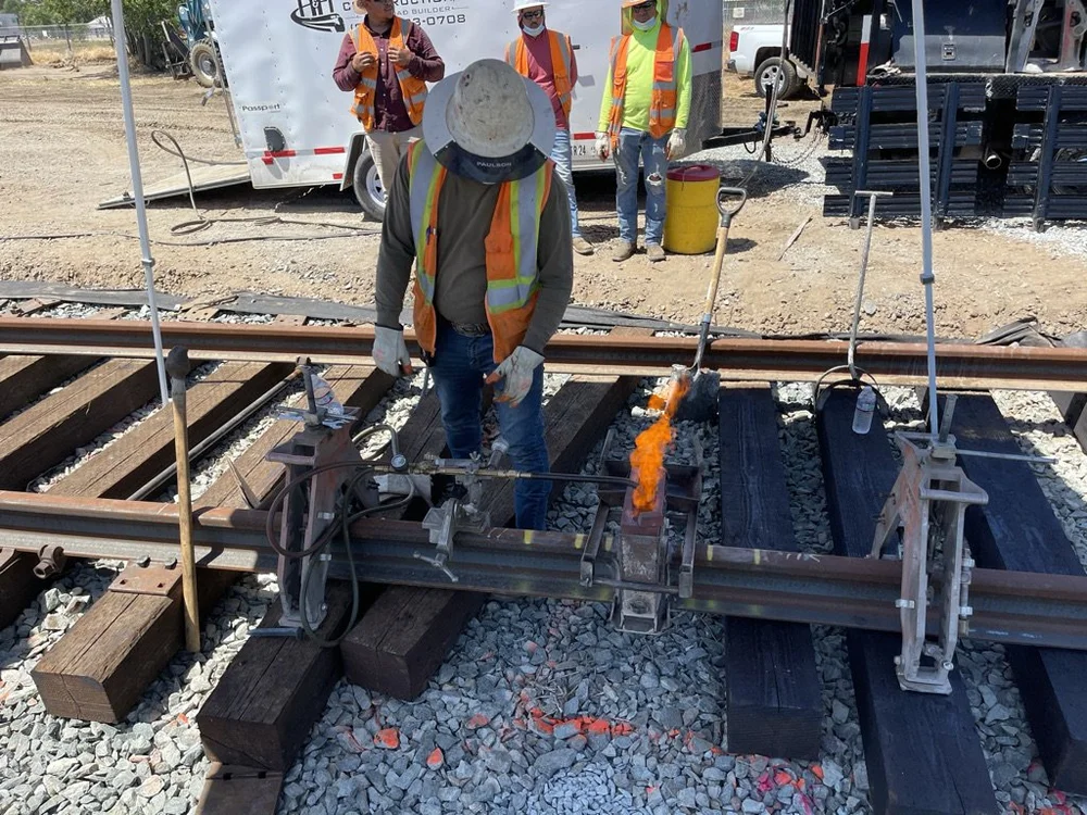 Owner's representative field observation of rail welding, Kraft Heinz project, Lathrop, CA