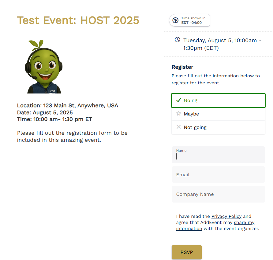 Register Experience Preview