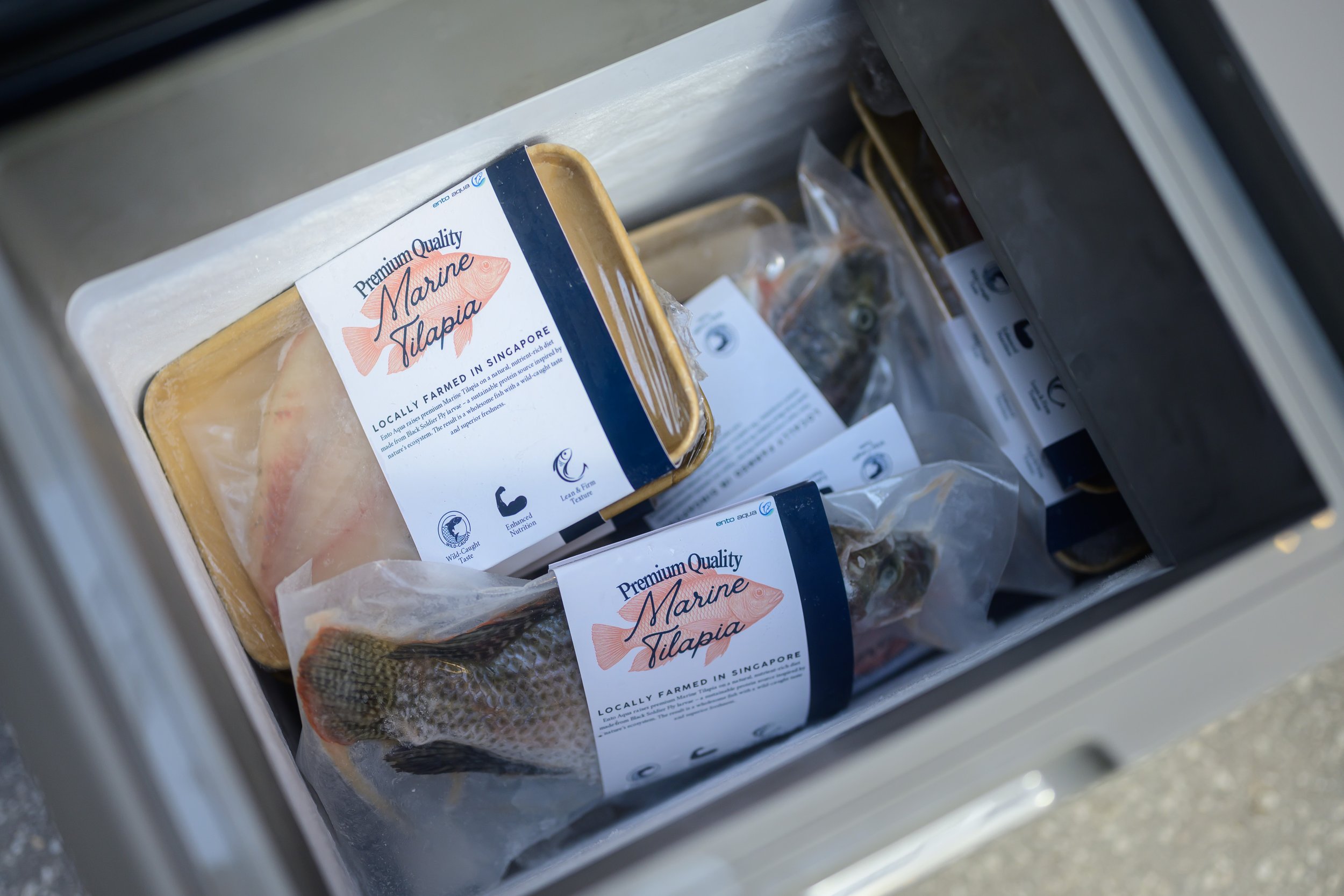 Premium Marine BSF-fed Tilapia packaging