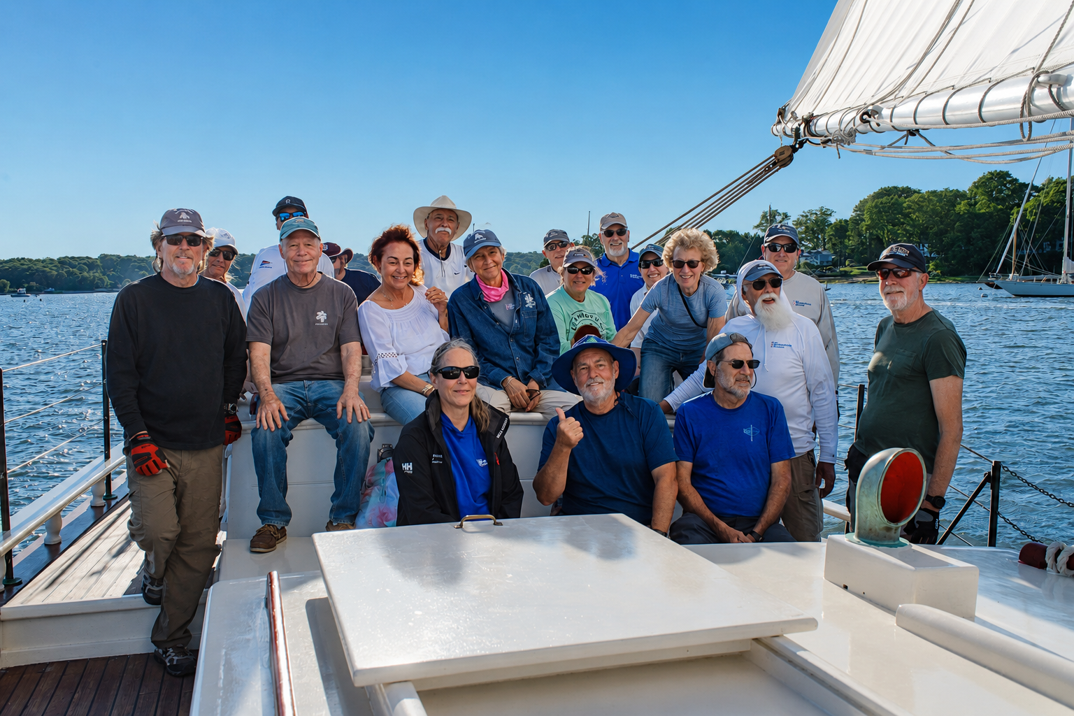 Crew and captains gathered at The WaterFront Center