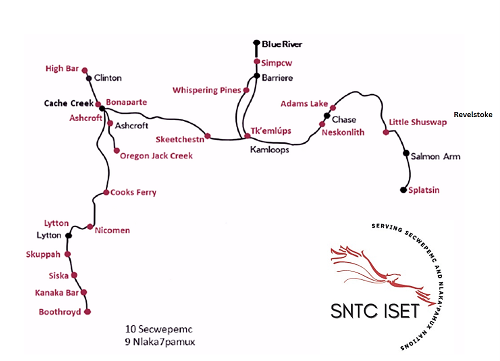 Map of SNTC ISET Service Area
