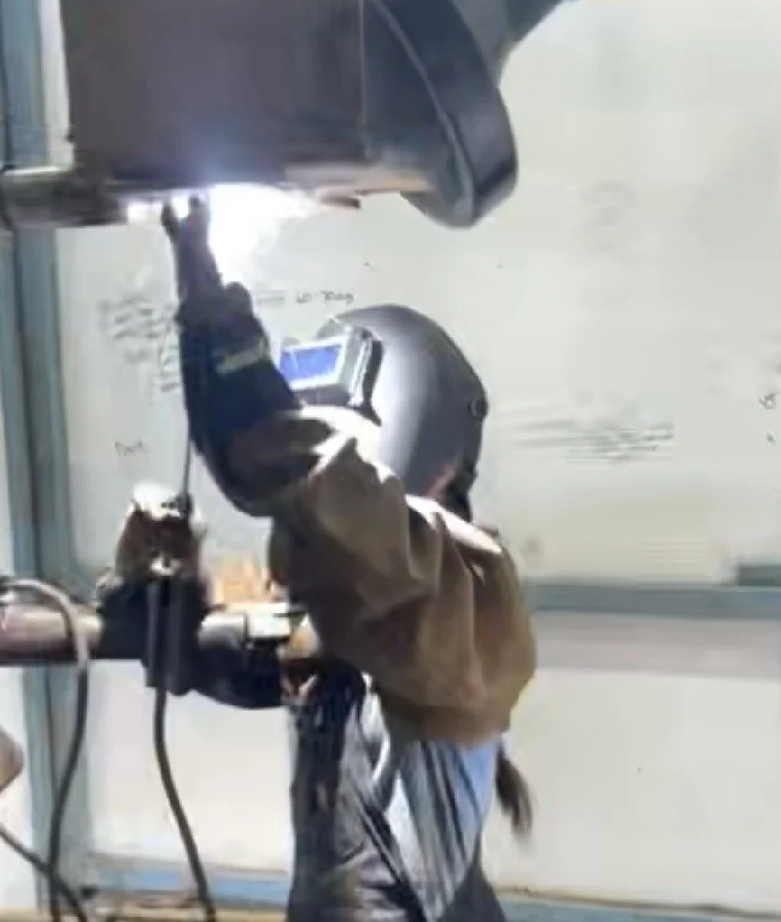 Welding student