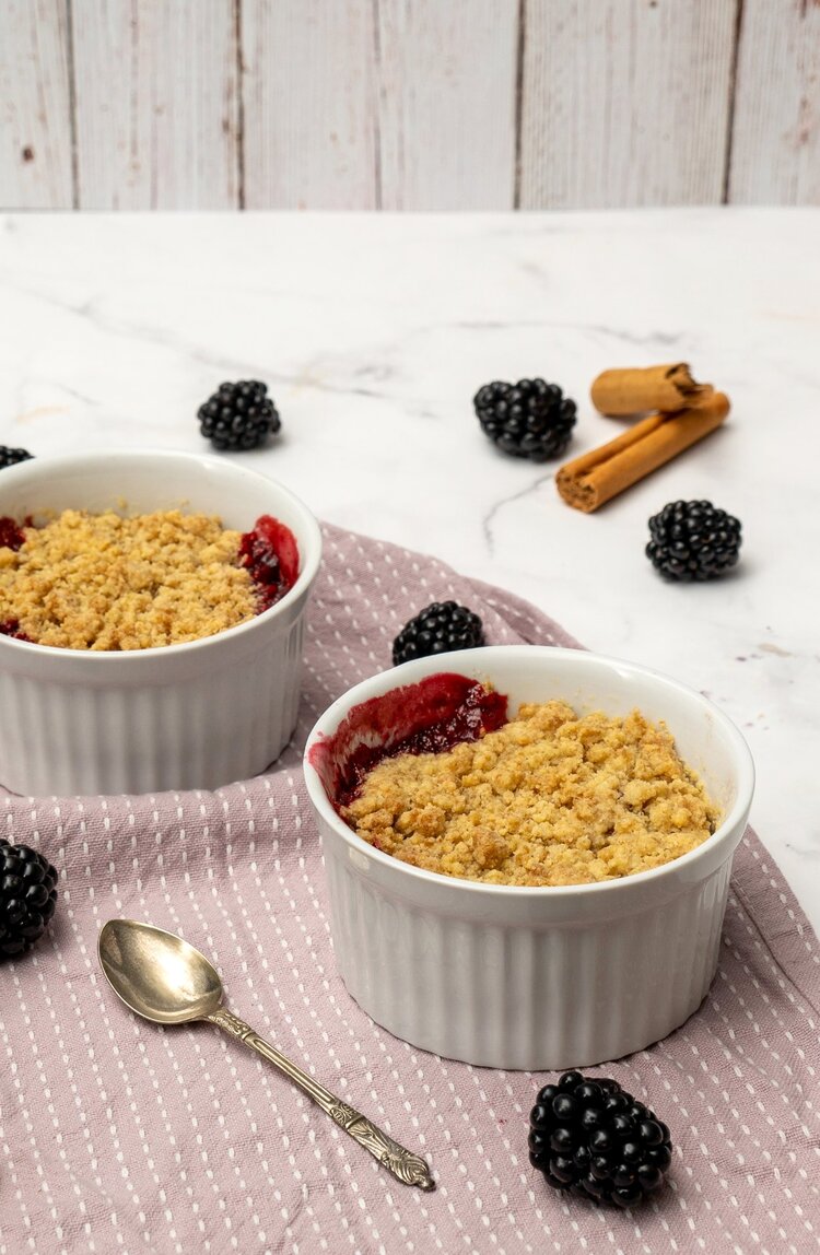 Gluten-free Apple & Blackberry Crumble