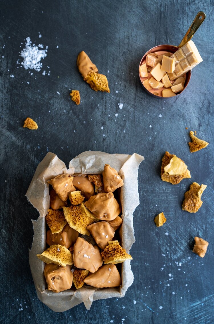 Caramelised White Chocolate Honeycomb