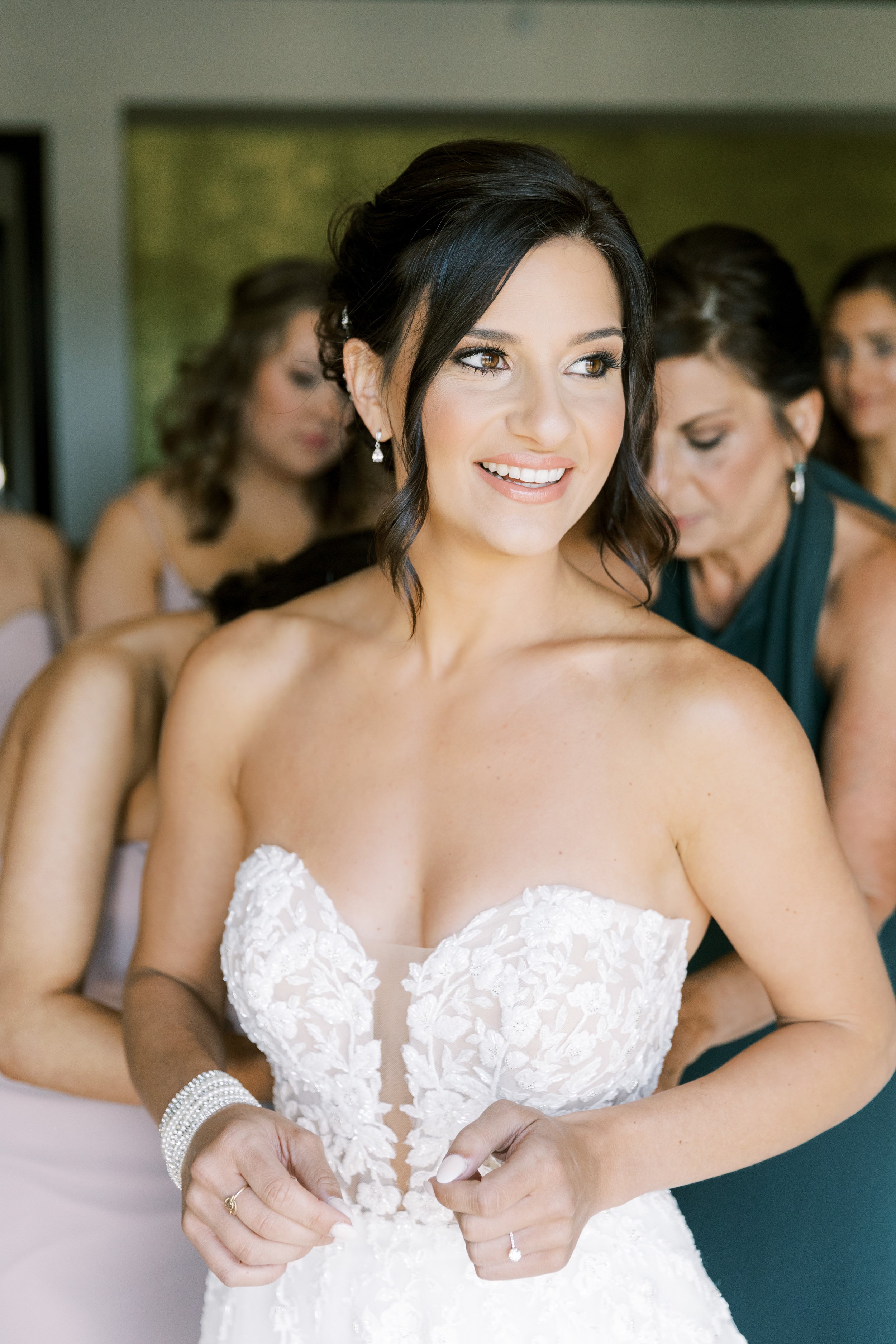 Maria and Zak on their wedding day