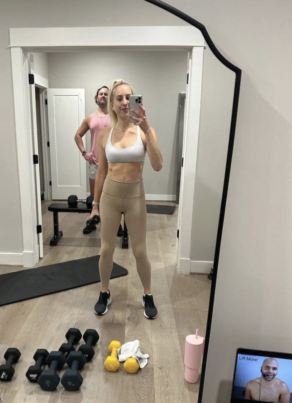 Colette during a live Siwicki Fitness class