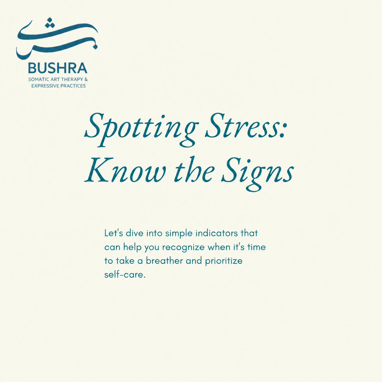 Slide 1: Spotting Stress: Know the Signs