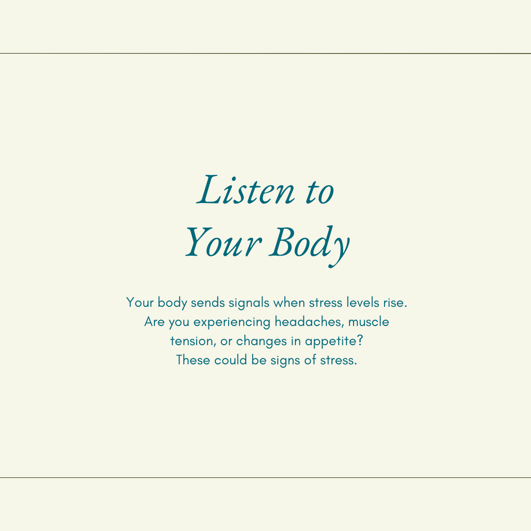 Slide 2: Listen to Your Body
