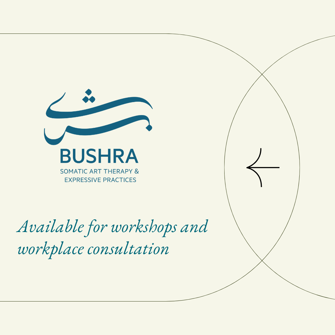 Slide 6: Bushra: available for workshops and workplace consultation