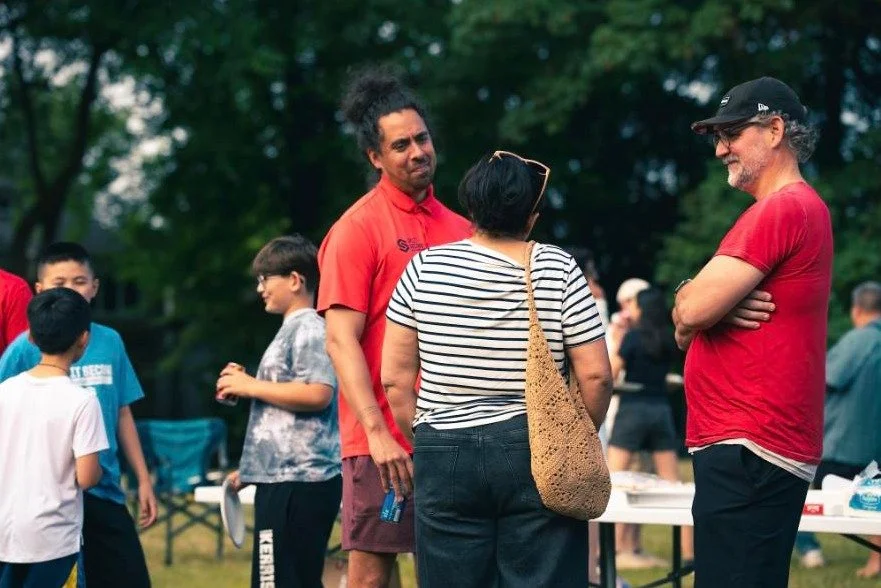 ED chatting with Cobra families at the year-end park gathering