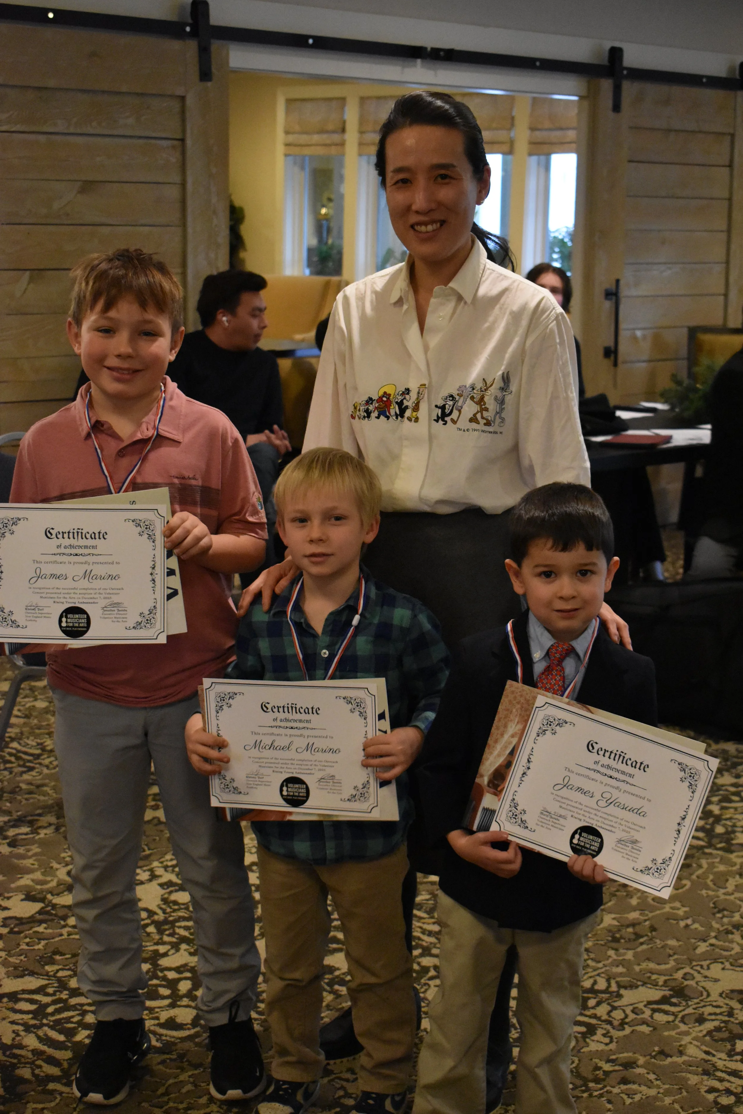 Students performing for seniors