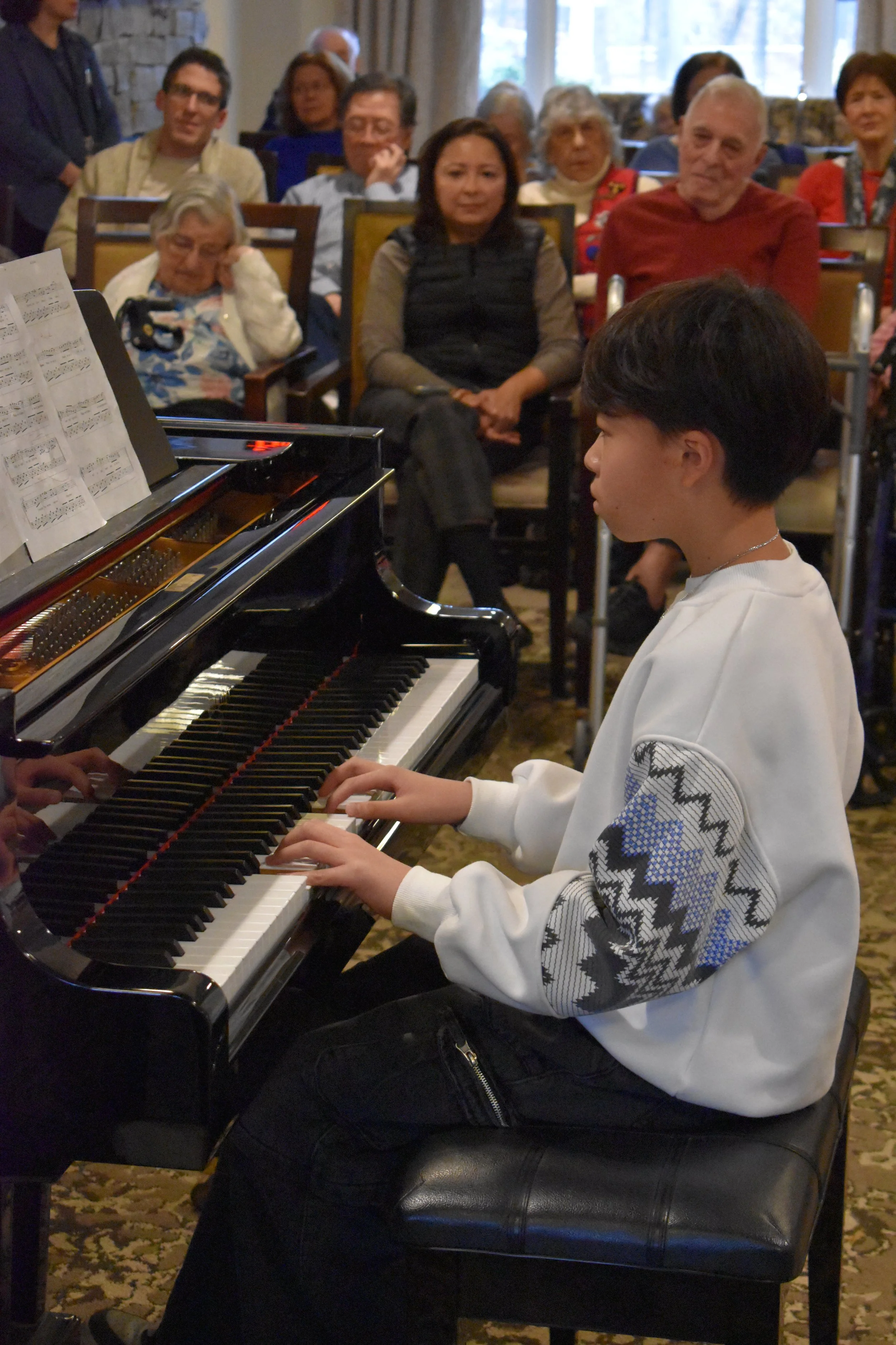 Students performing outreach concert