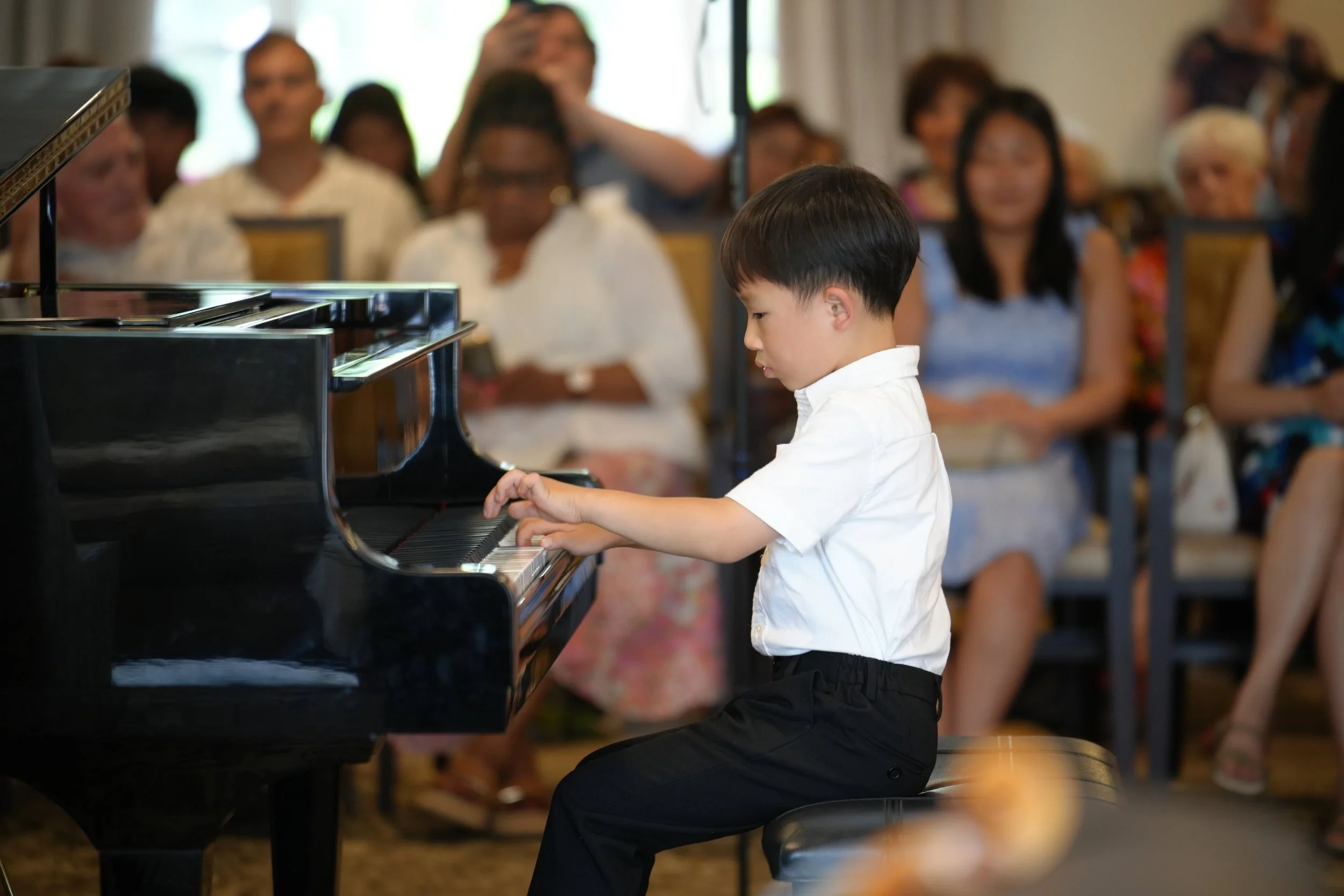 Young student musicians performing outreach