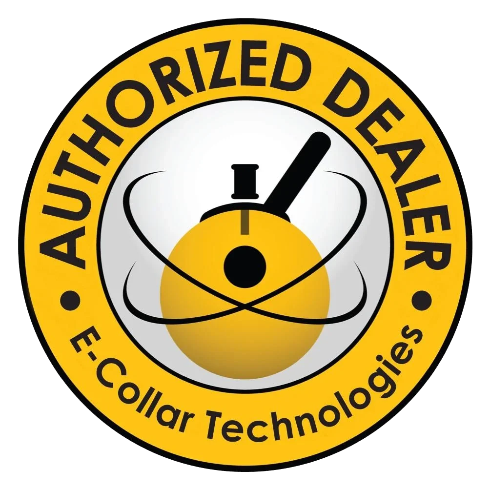 E-Collar Technologies authorized dealer badge. OTM uses only certified equipment in all training programs.