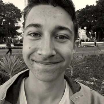 A participant looking into the camera