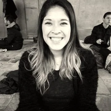 A participant looking into the camera