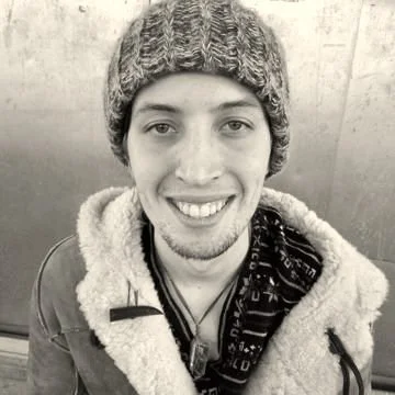 A participant looking into the camera
